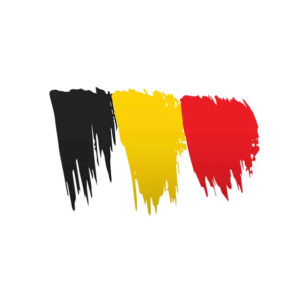 Flaga Belgii, ilustracja wektora na białym tle — Wektor stockowy
