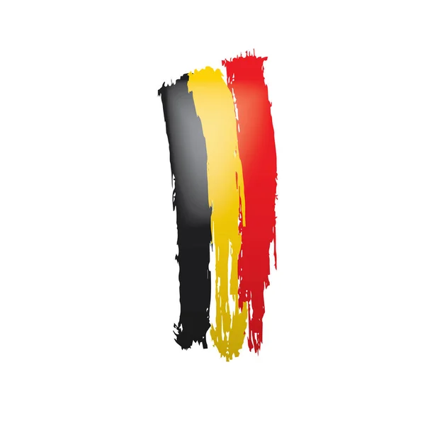 Bandera de Bélgica, ilustración vectorial sobre fondo blanco — Archivo Imágenes Vectoriales