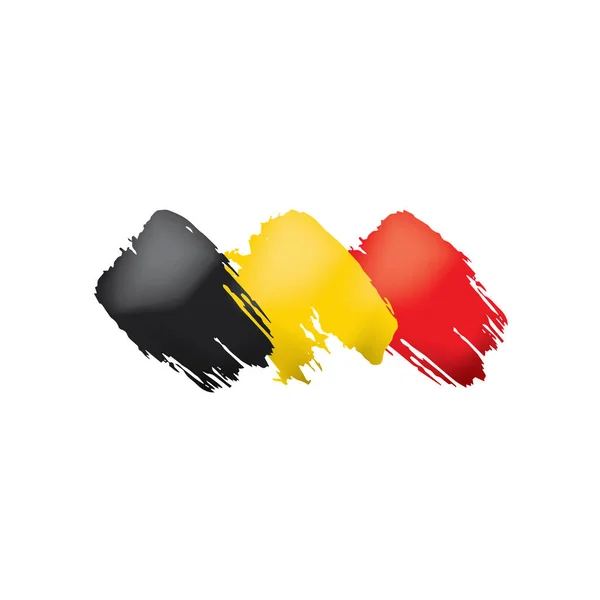 Drapeau de Belgique, illustration vectorielle sur fond blanc — Image vectorielle