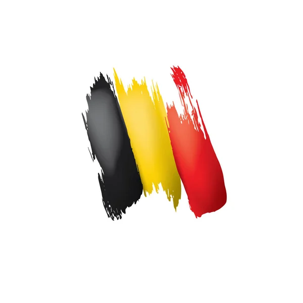 Drapeau de Belgique, illustration vectorielle sur fond blanc — Image vectorielle