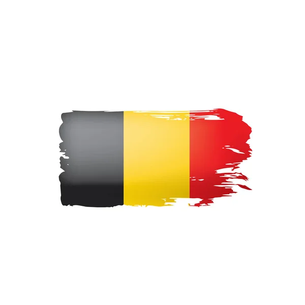 Belgische vlag, vectorillustratie op een witte achtergrond — Stockvector
