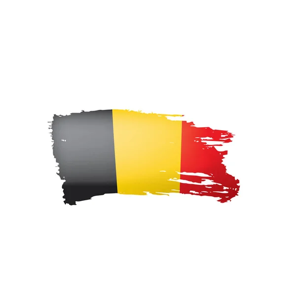 Belgische vlag, vectorillustratie op een witte achtergrond — Stockvector