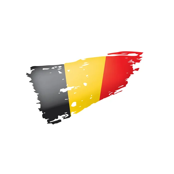 Belgische vlag, vectorillustratie op een witte achtergrond — Stockvector