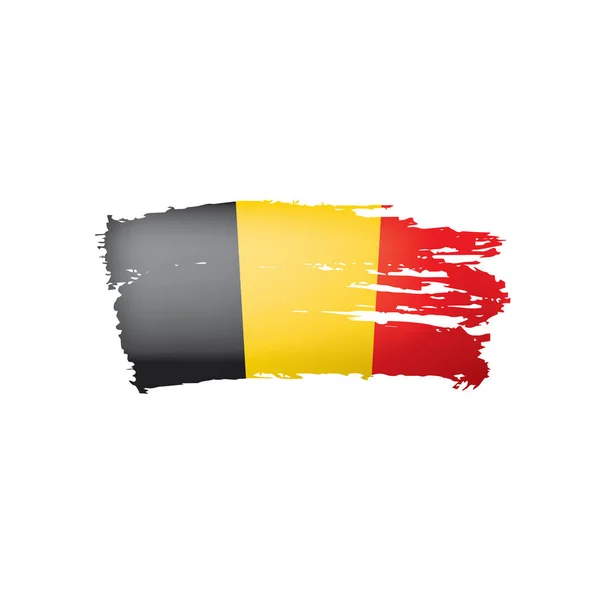 Drapeau de Belgique, illustration vectorielle sur fond blanc — Image vectorielle