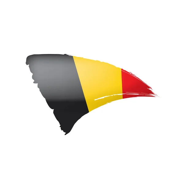 Drapeau de Belgique, illustration vectorielle sur fond blanc — Image vectorielle