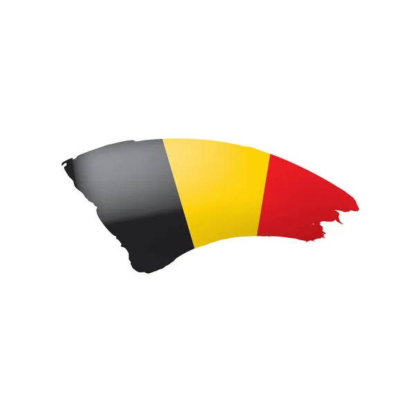 Belgien flagga, vektor illustration på en vit bakgrund — Stock vektor