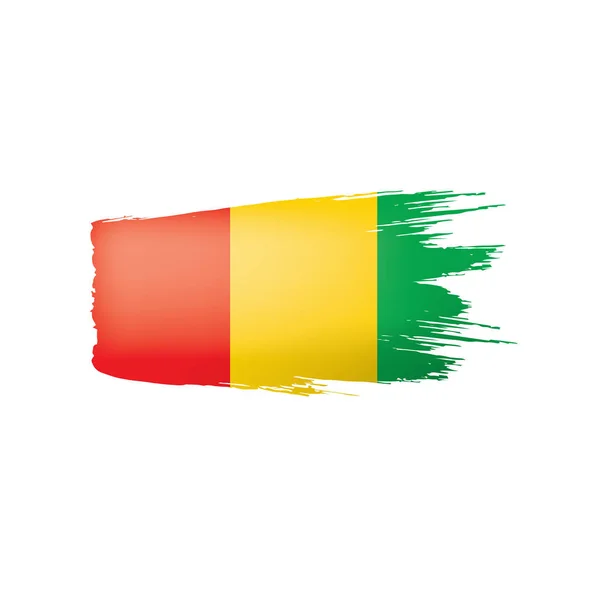 Σημαία Γουινέας, διανυσματική απεικόνιση σε λευκό φόντο — Διανυσματικό Αρχείο