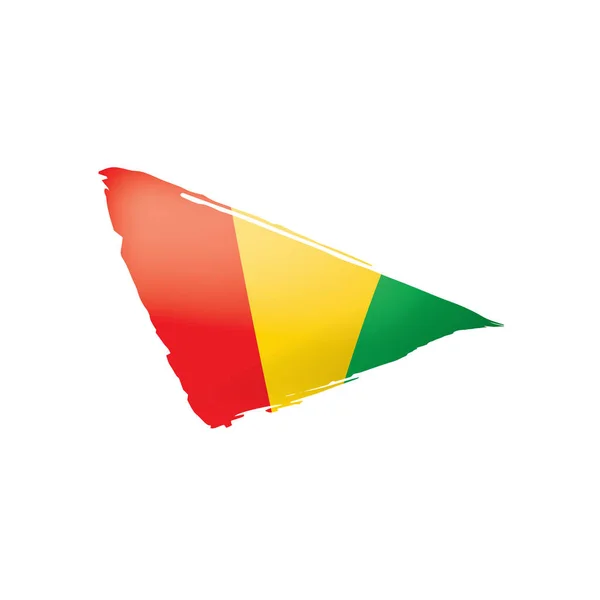 Guinea flag, vector illustration on a white background — Stock Vector
