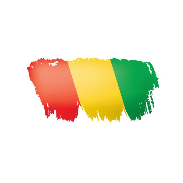 Bandera de Guinea, ilustración vectorial sobre fondo blanco — Vector de stock