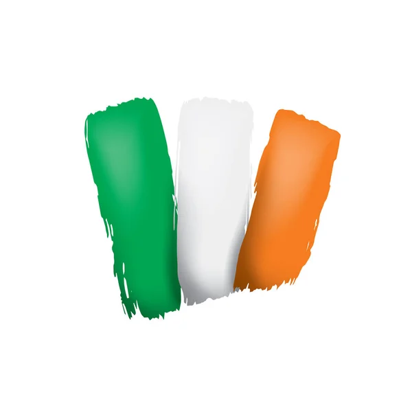 Bandeira da Irlanda, ilustração vetorial sobre um fundo branco —  Vetores de Stock