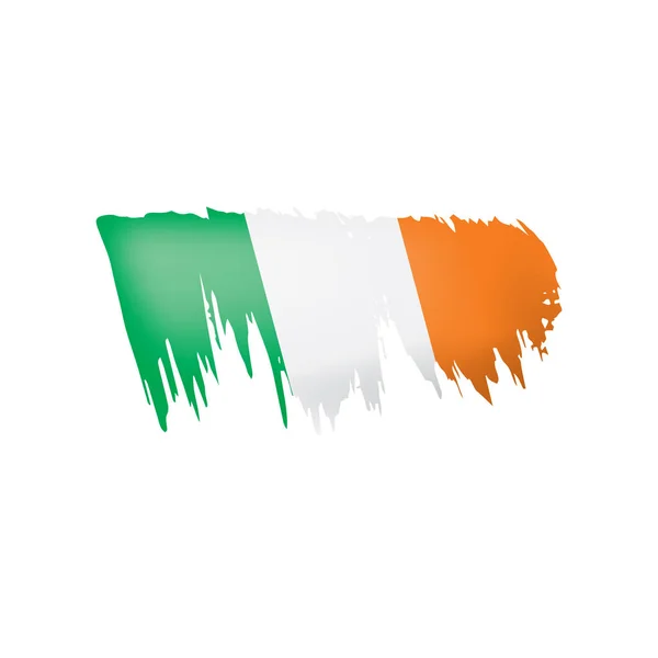 Ireland flag, vector illustration on a white background — Stock Vector