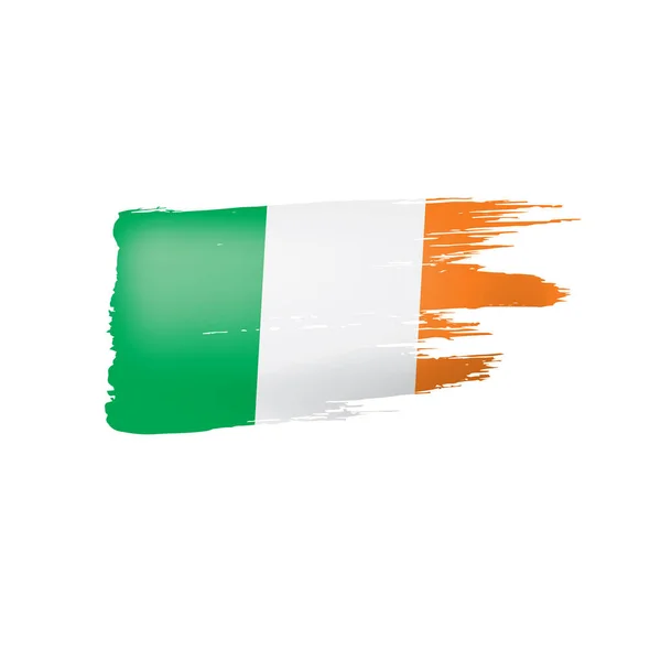 Irland flagga, vektor illustration på en vit bakgrund — Stock vektor