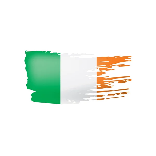 Ireland flag, vector illustration on a white background — Stock Vector