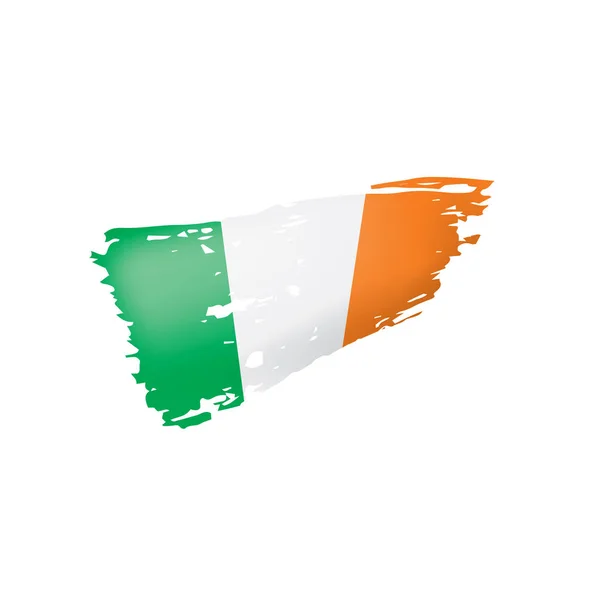 Drapeau de l'Irlande, illustration vectorielle sur fond blanc — Image vectorielle