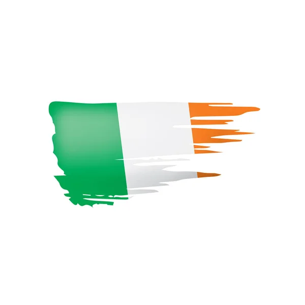 アイルランドの国旗、白い背景のベクトルイラスト — ストックベクタ