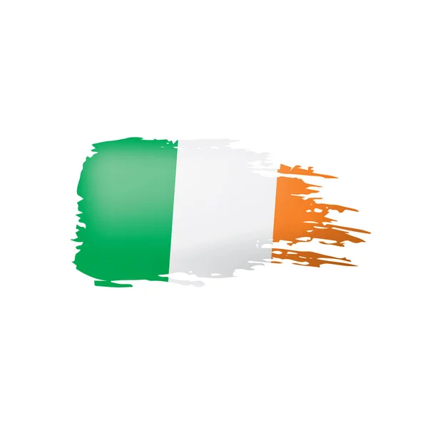 Bandera de Irlanda, ilustración vectorial sobre fondo blanco — Vector de stock