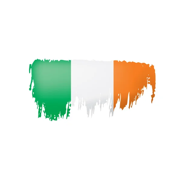 Irland-Flagge, Vektorabbildung auf weißem Hintergrund — Stockvektor