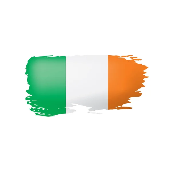 Irlanda bandiera, illustrazione vettoriale su sfondo bianco — Vettoriale Stock