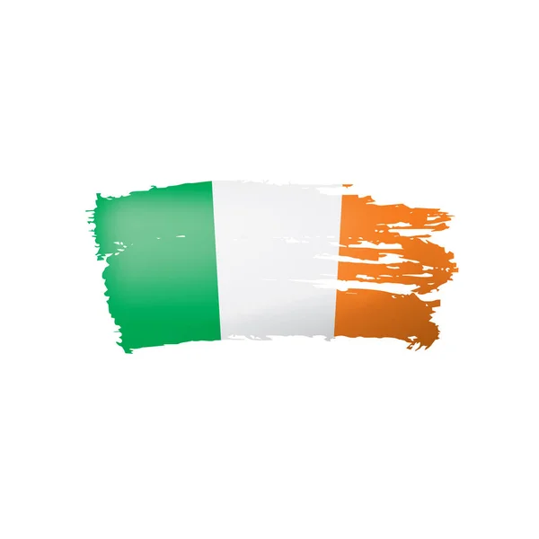 Bandeira da Irlanda, ilustração vetorial sobre um fundo branco —  Vetores de Stock