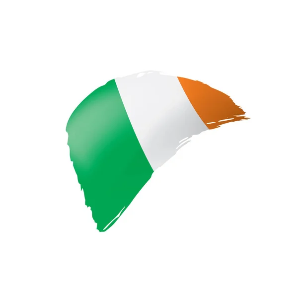 Drapeau de l'Irlande, illustration vectorielle sur fond blanc — Image vectorielle