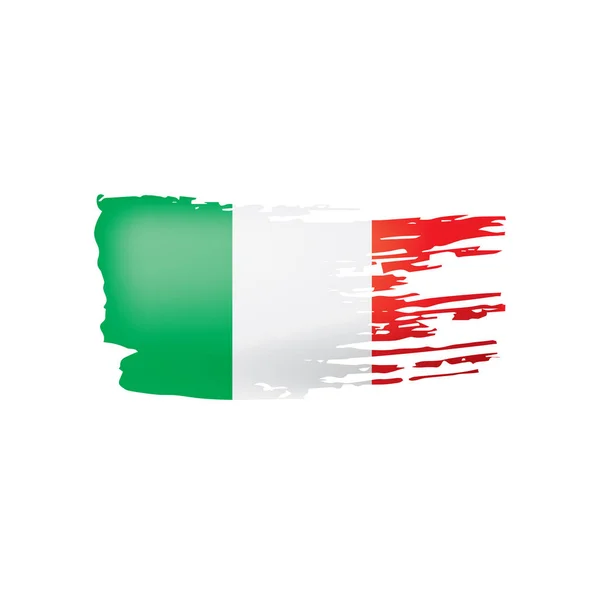 Drapeau Italie, illustration vectorielle sur fond blanc — Image vectorielle