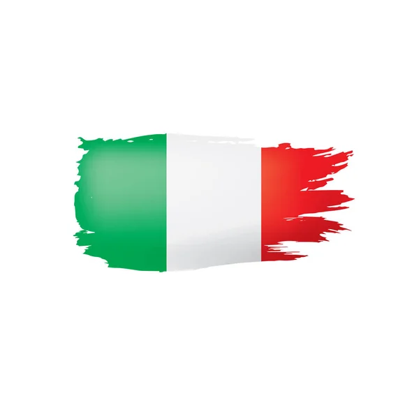 Bandera de Italia, ilustración vectorial sobre fondo blanco — Vector de stock