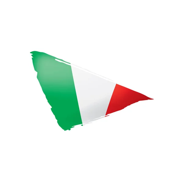 Itálie vlajka, vektorové ilustrace na bílém pozadí — Stockový vektor