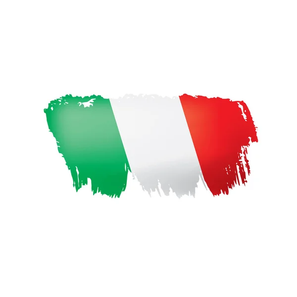Bandeira da Itália, ilustração vetorial sobre um fundo branco — Vetor de Stock