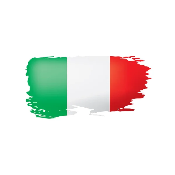 Italia bandiera, illustrazione vettoriale su sfondo bianco — Vettoriale Stock