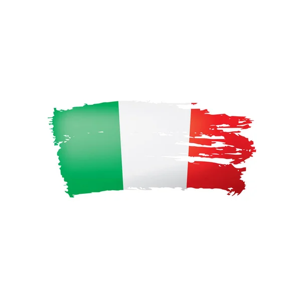 Italien-Flagge, Vektorabbildung auf weißem Hintergrund — Stockvektor