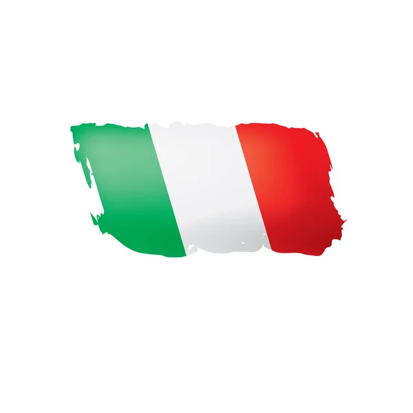 Bandeira da Itália, ilustração vetorial sobre um fundo branco — Vetor de Stock
