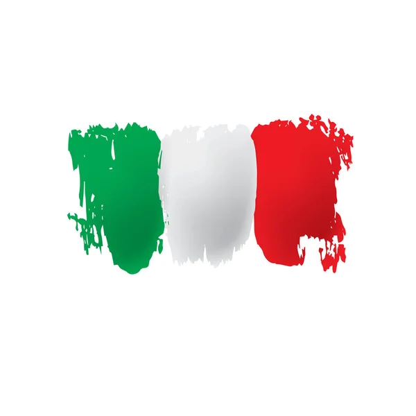 Флаг Италии, векторная иллюстрация на белом фоне — стоковый вектор