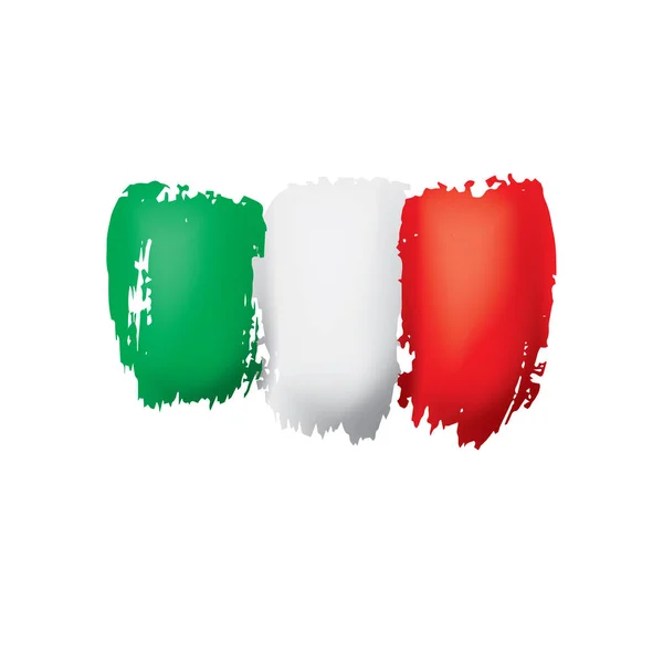 Italy flag, vector illustration on a white background — Stock Vector