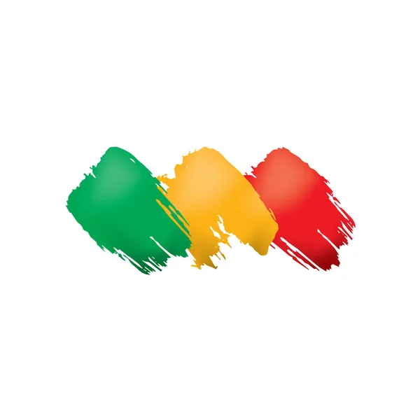 Bandera de Malí, ilustración vectorial sobre fondo blanco — Vector de stock