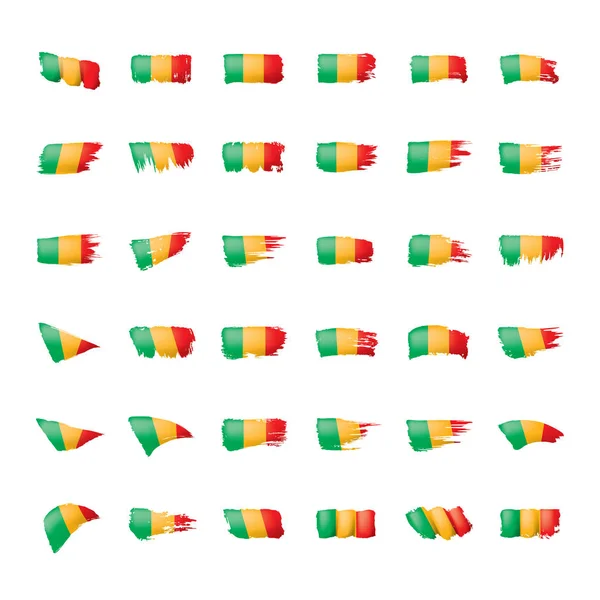 Σημαία του Μάλι, εικονογράφηση διάνυσμα σε λευκό φόντο — Διανυσματικό Αρχείο