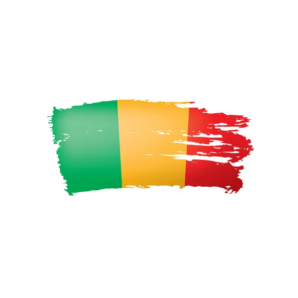 马里国旗, 白色背景上的矢量插图 — 图库矢量图片