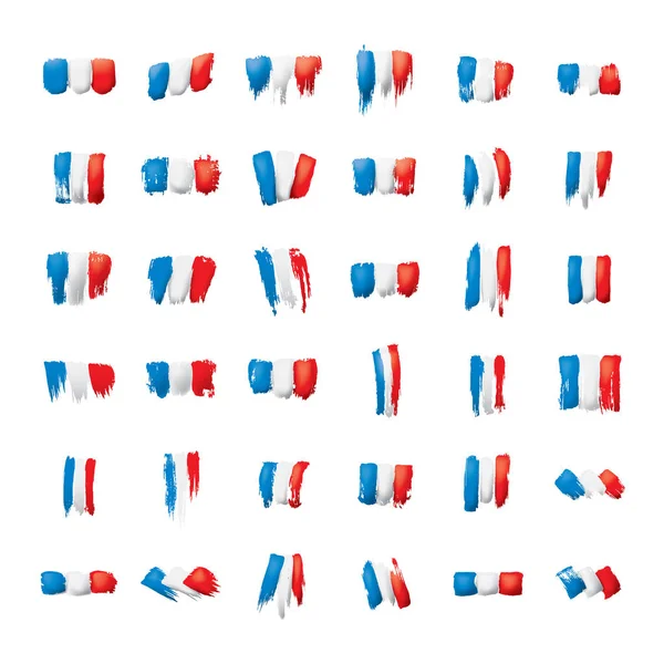 Frankrijk vlag, vector illustratie op een witte achtergrond — Stockvector