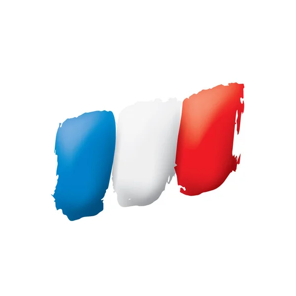 França bandeira, ilustração vetorial sobre um fundo branco — Vetor de Stock