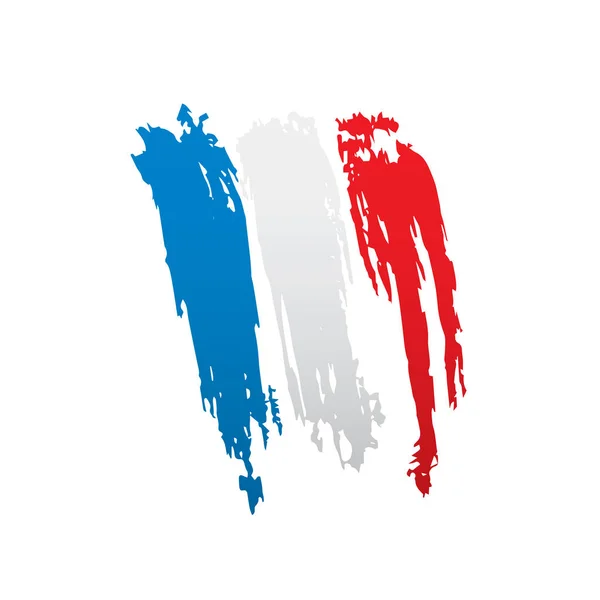 Bandera de Francia, ilustración vectorial sobre fondo blanco — Vector de stock