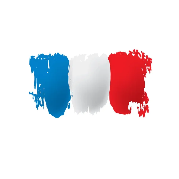 Frankrike flagga, vektor illustration på en vit bakgrund — Stock vektor