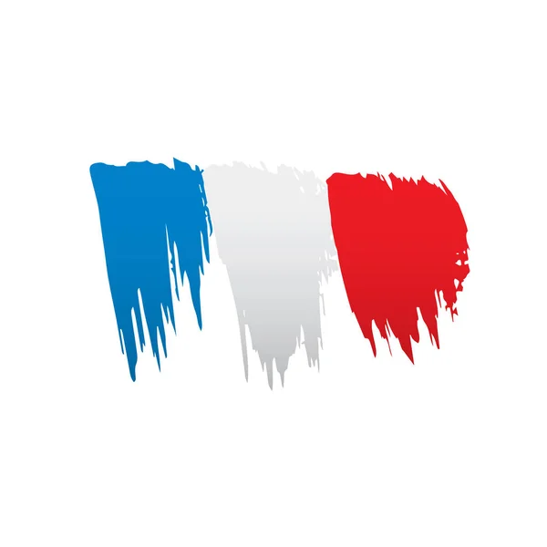 Drapeau de France, illustration vectorielle sur fond blanc — Image vectorielle