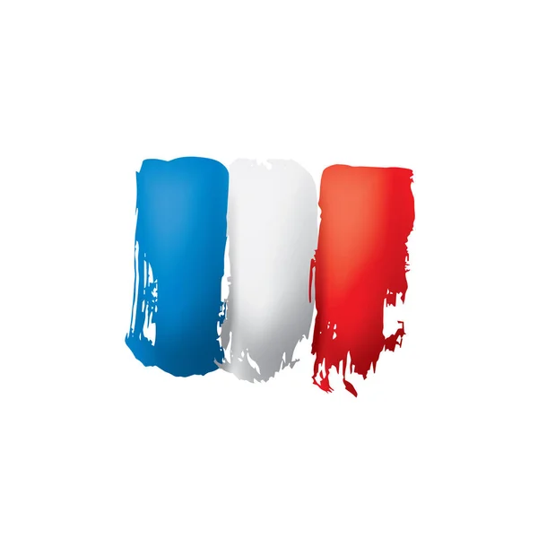 Fransa bayrağı, beyaz arkaplanda vektör illüstrasyonu — Stok Vektör