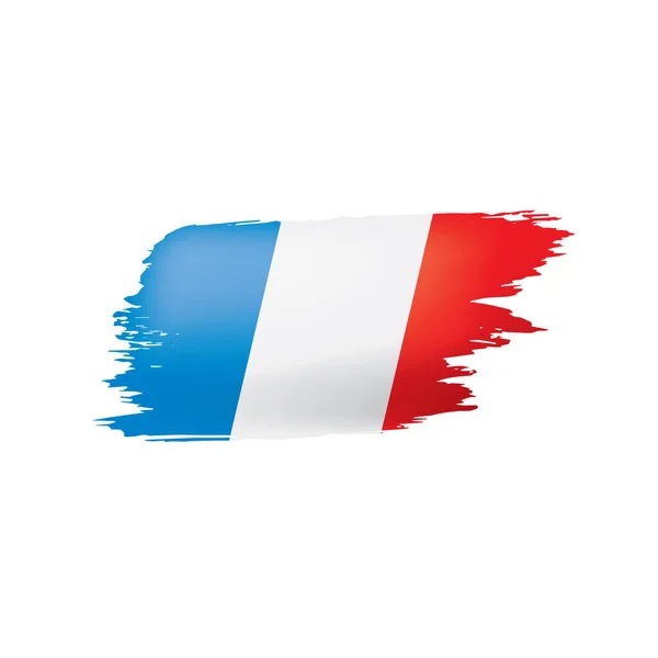 Drapeau de France, illustration vectorielle sur fond blanc — Image vectorielle