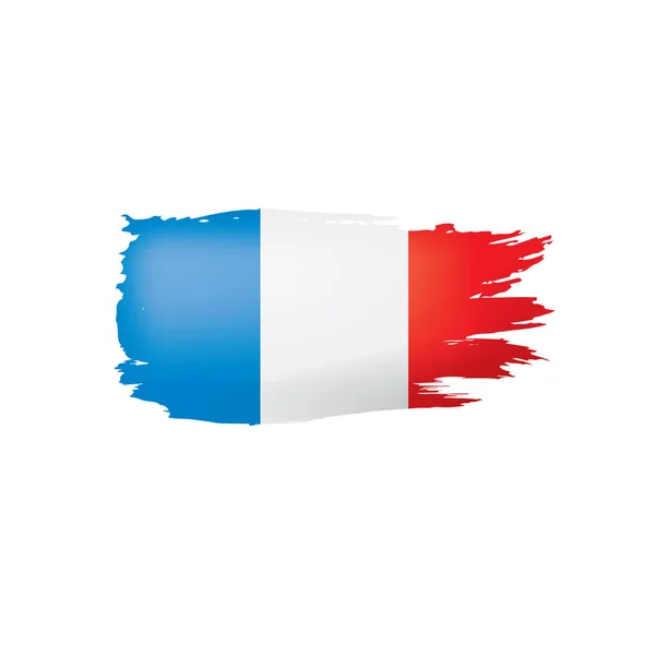 Francia bandiera, illustrazione vettoriale su sfondo bianco — Vettoriale Stock