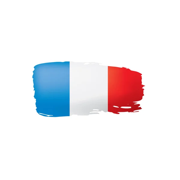 França bandeira, ilustração vetorial sobre um fundo branco —  Vetores de Stock