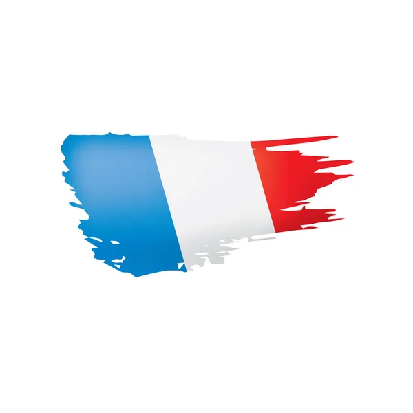 Frankrijk vlag, vector illustratie op een witte achtergrond — Stockvector