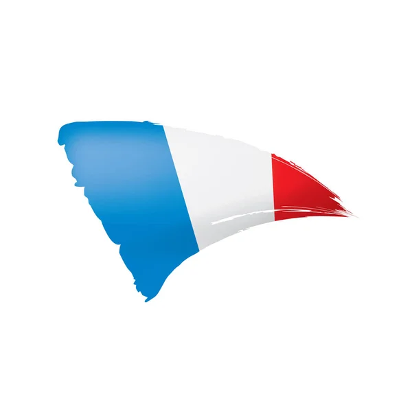 法国国旗，白色背景上的矢量插图 — 图库矢量图片