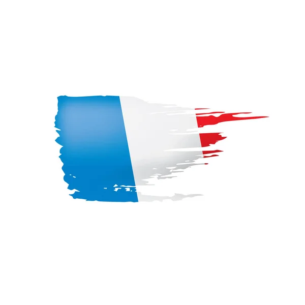 Флаг Франции, векторная иллюстрация на белом фоне — стоковый вектор