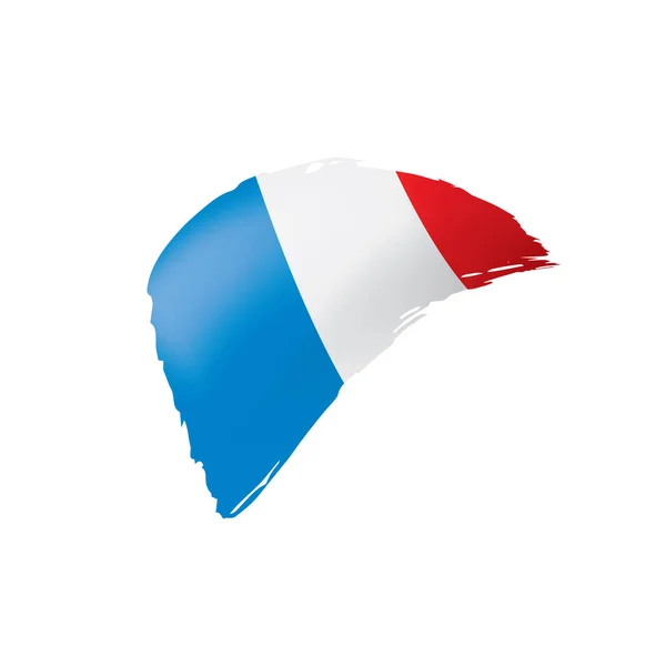 Franciaország zászló, vektor illusztráció fehér alapon — Stock Vector