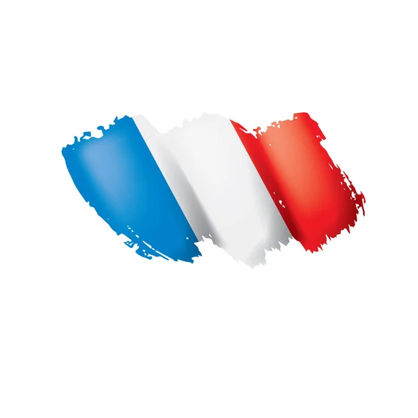 Флаг Франции, векторная иллюстрация на белом фоне — стоковый вектор